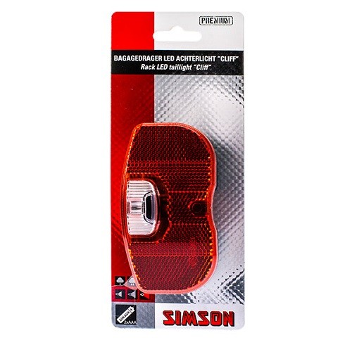 SIMSON - 022013 Batterij Bagagedrager achterlicht''Cliff'' 1 LED on/o - SIMSON - 022013