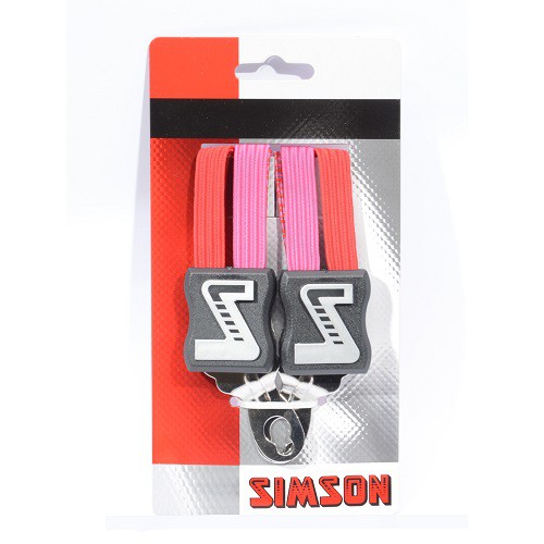 SIMSON - 021349 snelbinder roze-rood 49cm, extra kort - SIMSON - 021349