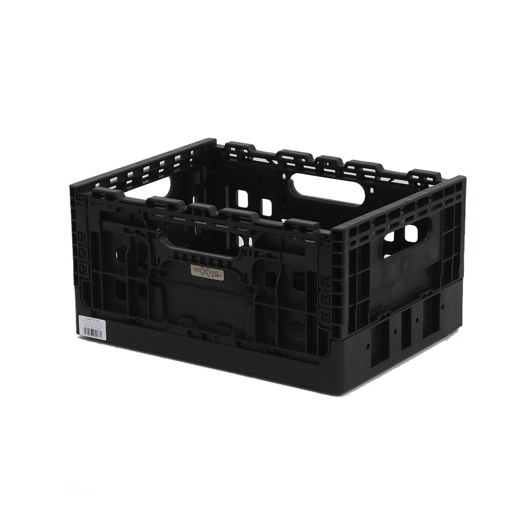 WICKED Smart Crate zwart met zwarte grepen (recycled plastic) - WICKED Smart Crate (recycled plastic)