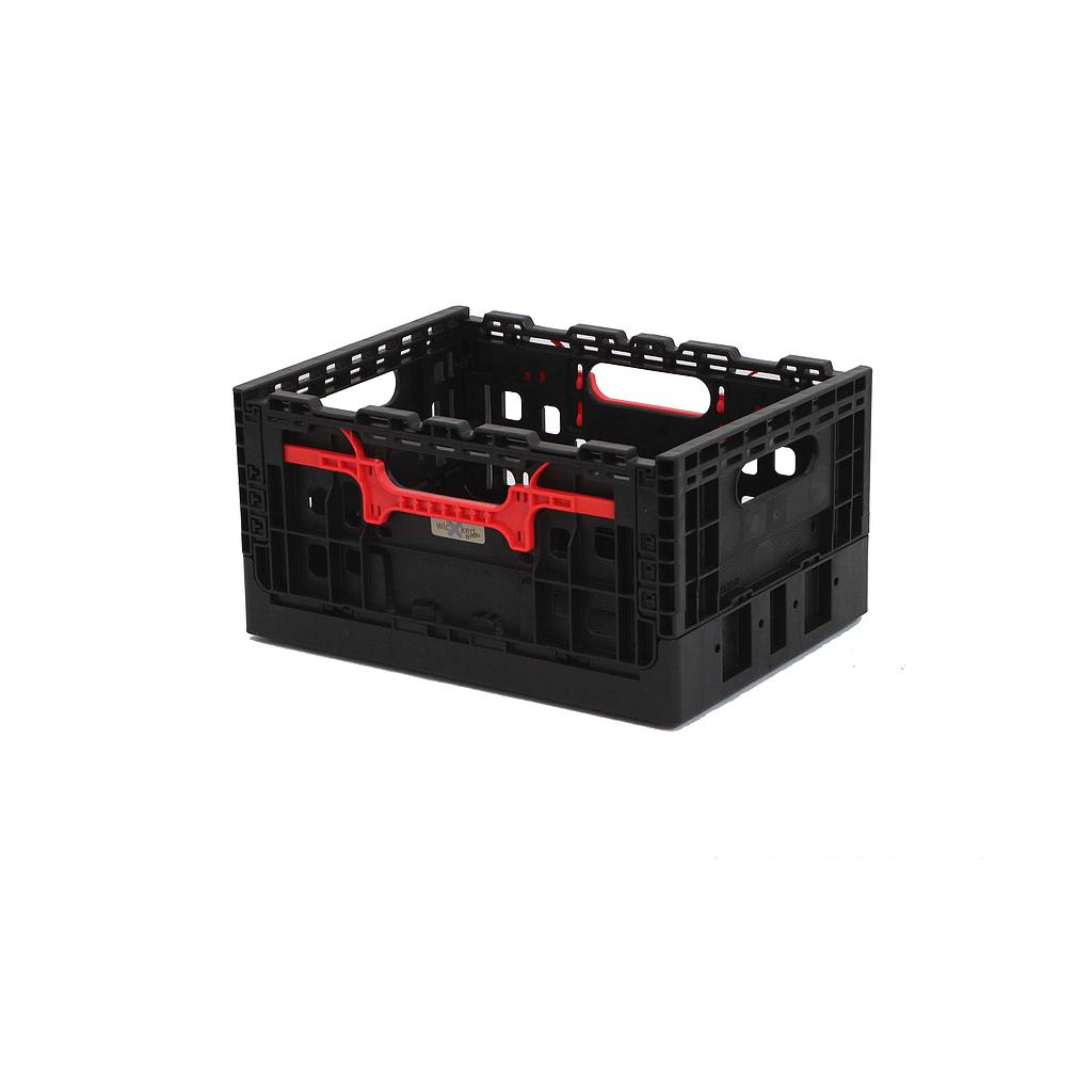 WICKED Smart Crate zwart met rode grepen (recycled plastic) - WICKED Smart Crate (recycled plastic)