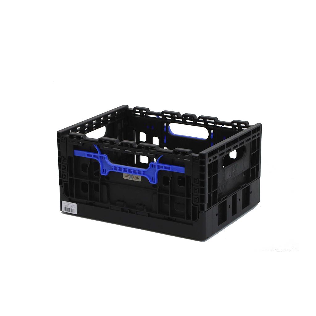 WICKED Smart Crate zwart met blauwe grepen (recycled plastic) - WICKED Smart Crate (recycled plastic)