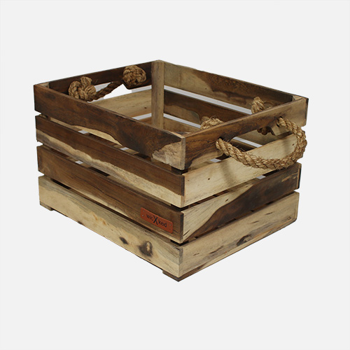WICKED houten krat groot, (43x35x27) (2024) - WICKED houten krat
