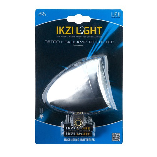 IKZI LIGHT retro koplamp chroom - IKZI LIGHT retro koplamp