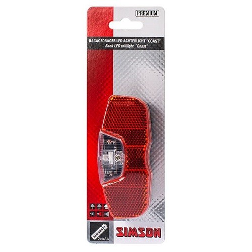 SIMSON - 022012 Batterij Bagagedrager achterlicht''Coast'' 1 LED on/o - SIMSON - 022012