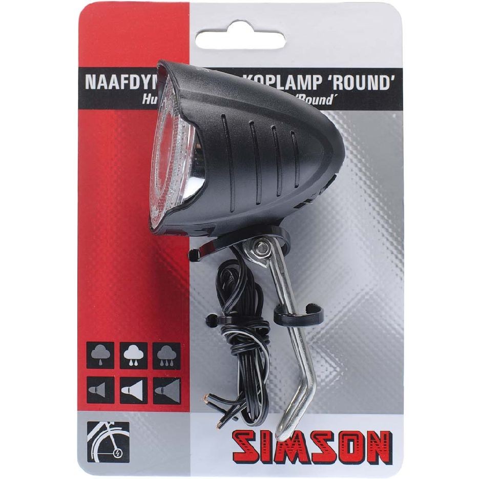 SIMSON - 022004 Naafdynamo LED koplamp 'Round', 7 LUX - SIMSON - 022004