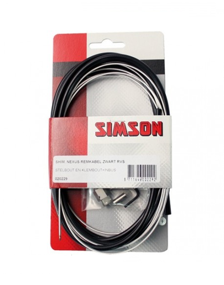 SIMSON - 020229 Shim. Nexus Remkabel zwart RVS - SIMSON - 020229