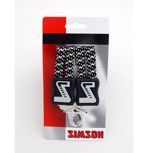 SIMSON - 021357 snelbinder zwart-wit melee, extra lang - SIMSON - 021357