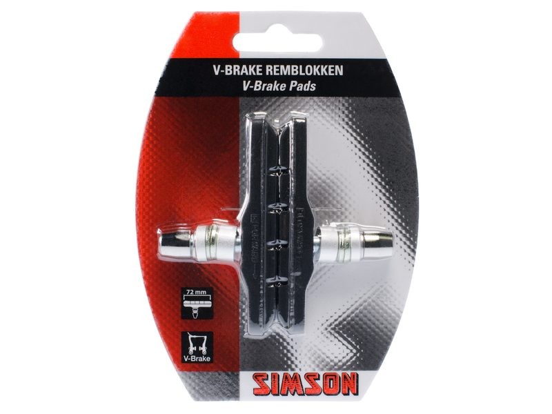 SIMSON - 020204 V-brake remschoenen 70 mm. - SIMSON - 020204